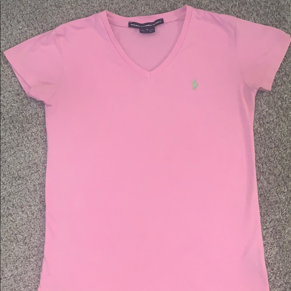 🌸Pink Ralph Lauren short sleeve shirt